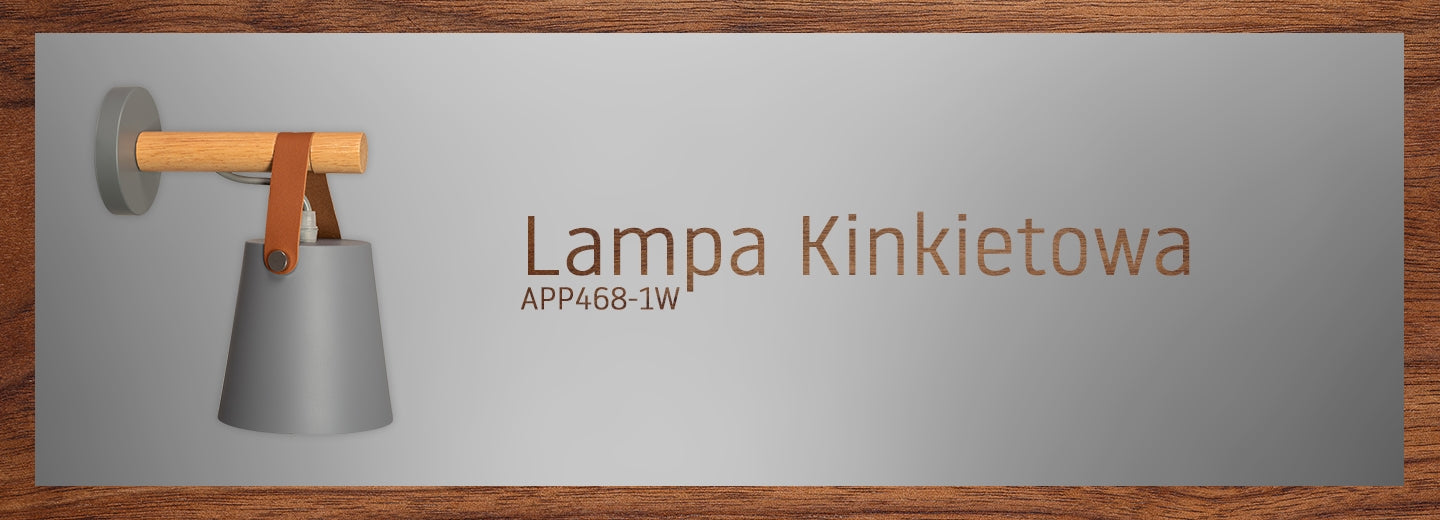 Lampa Kinkiet Ścienny Metalowy Z Paskiem Szary APP468-1W GREY  4