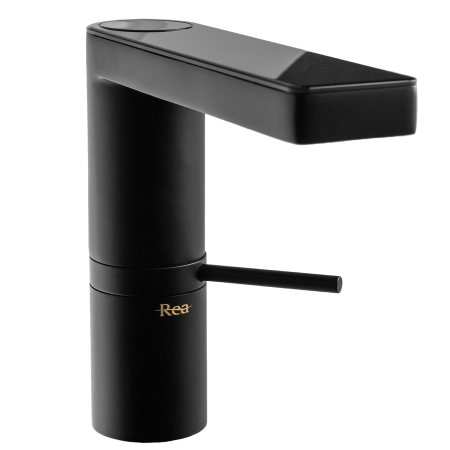 Bateria Umywalkowa REA AMAR LCD BLACK Czarna Niska