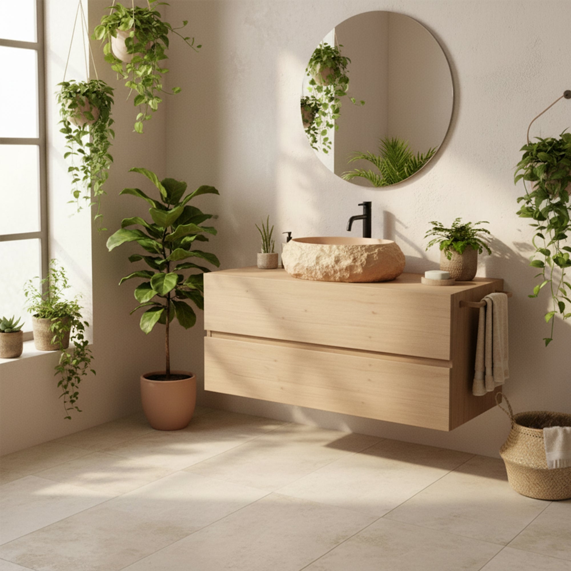 Umywalka nablatowa Rea Mika Light Terracotta  3