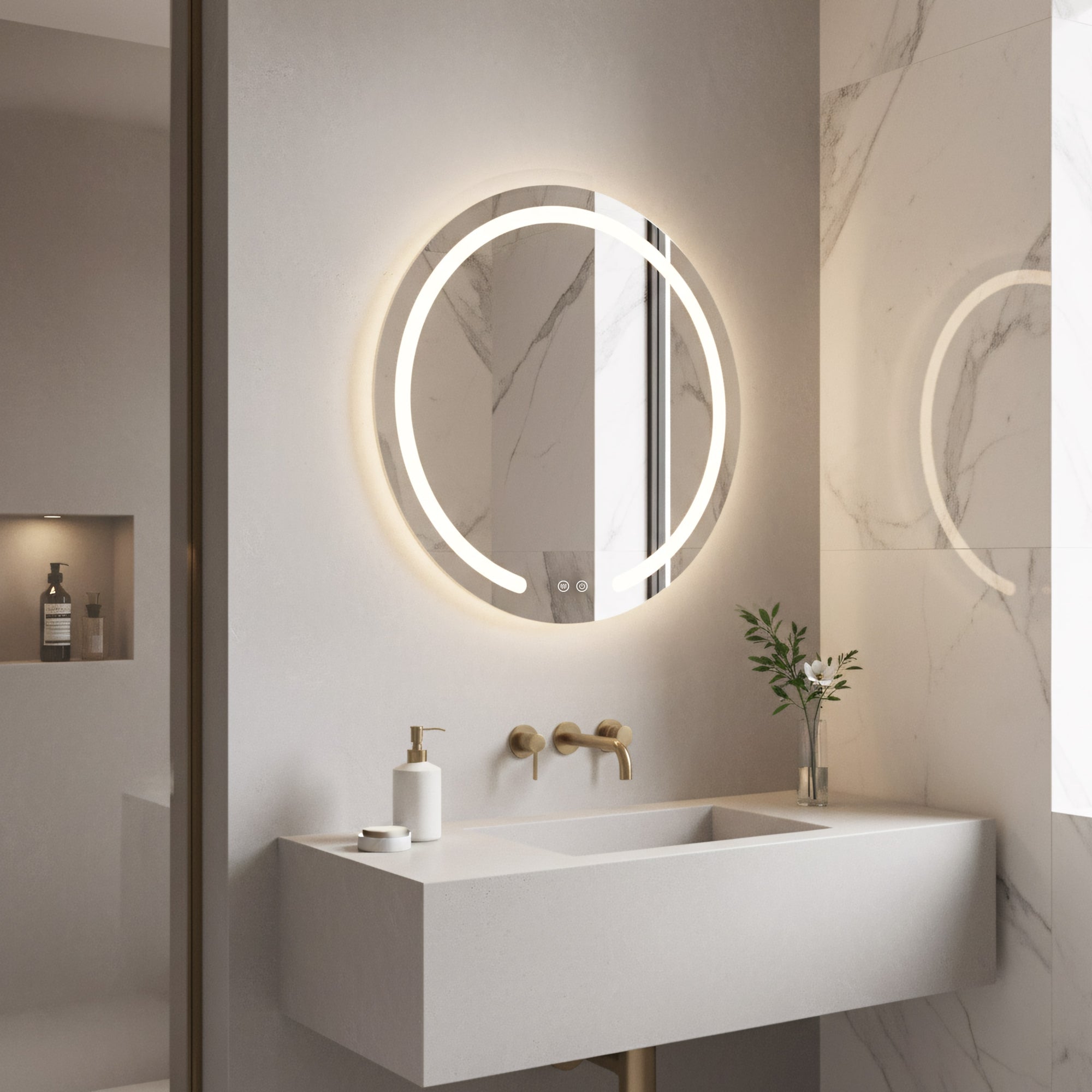 Lustro ścienne LED 60cm Modern  2
