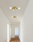 Lampa Sufitowa Potrójna Plafon Metalowa APP704-3C Złota