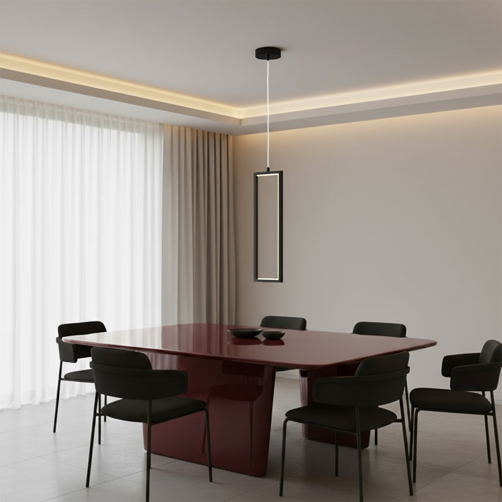LAMPA SUFITOWA WISZĄCA LED LHJ083-1CP CZARNA  2