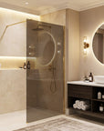 Kabina prysznicowa Walk-In Rea Flexi Brown / Gold 120  5