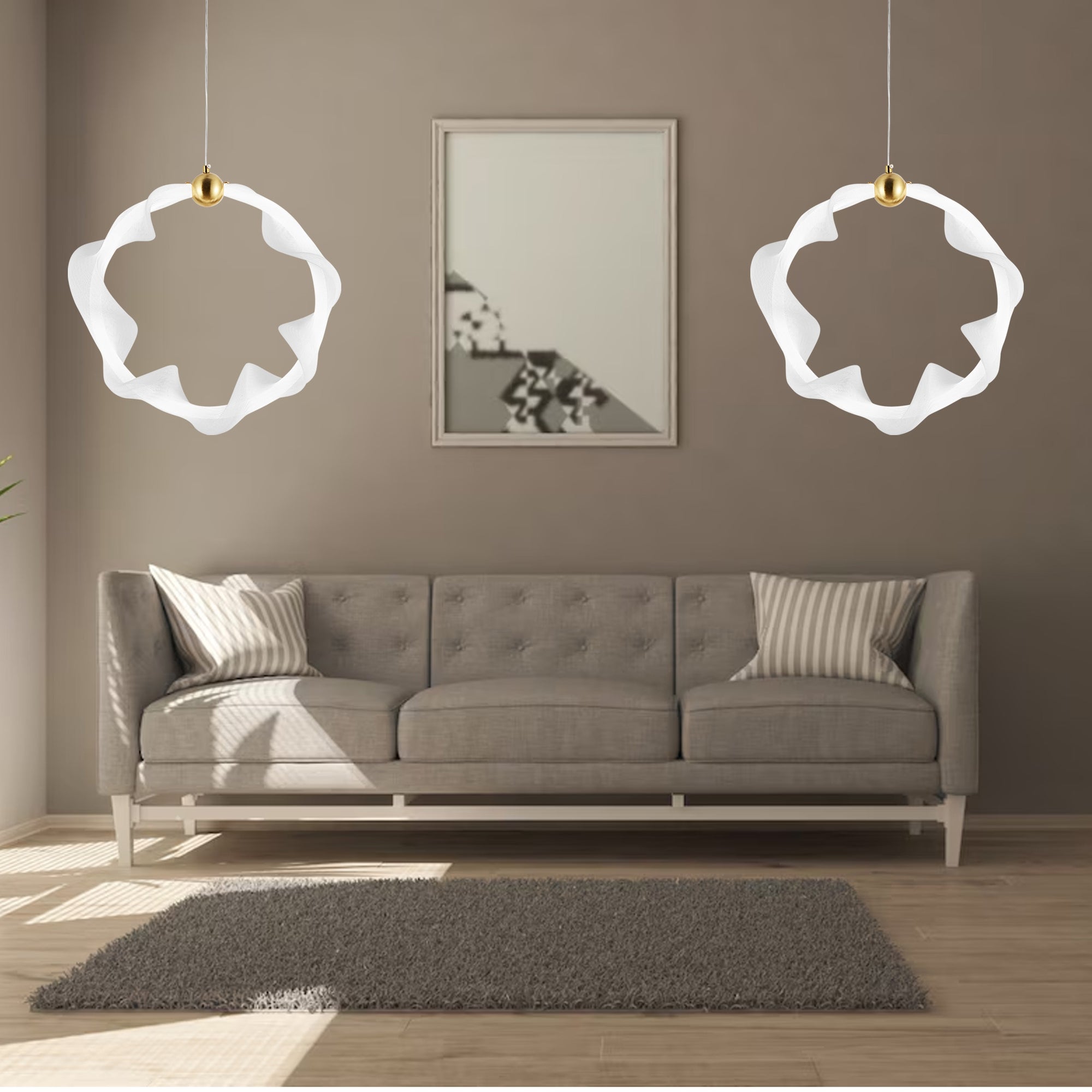 Lampa Wisząca Led G014-1cp Biały/złoty  6