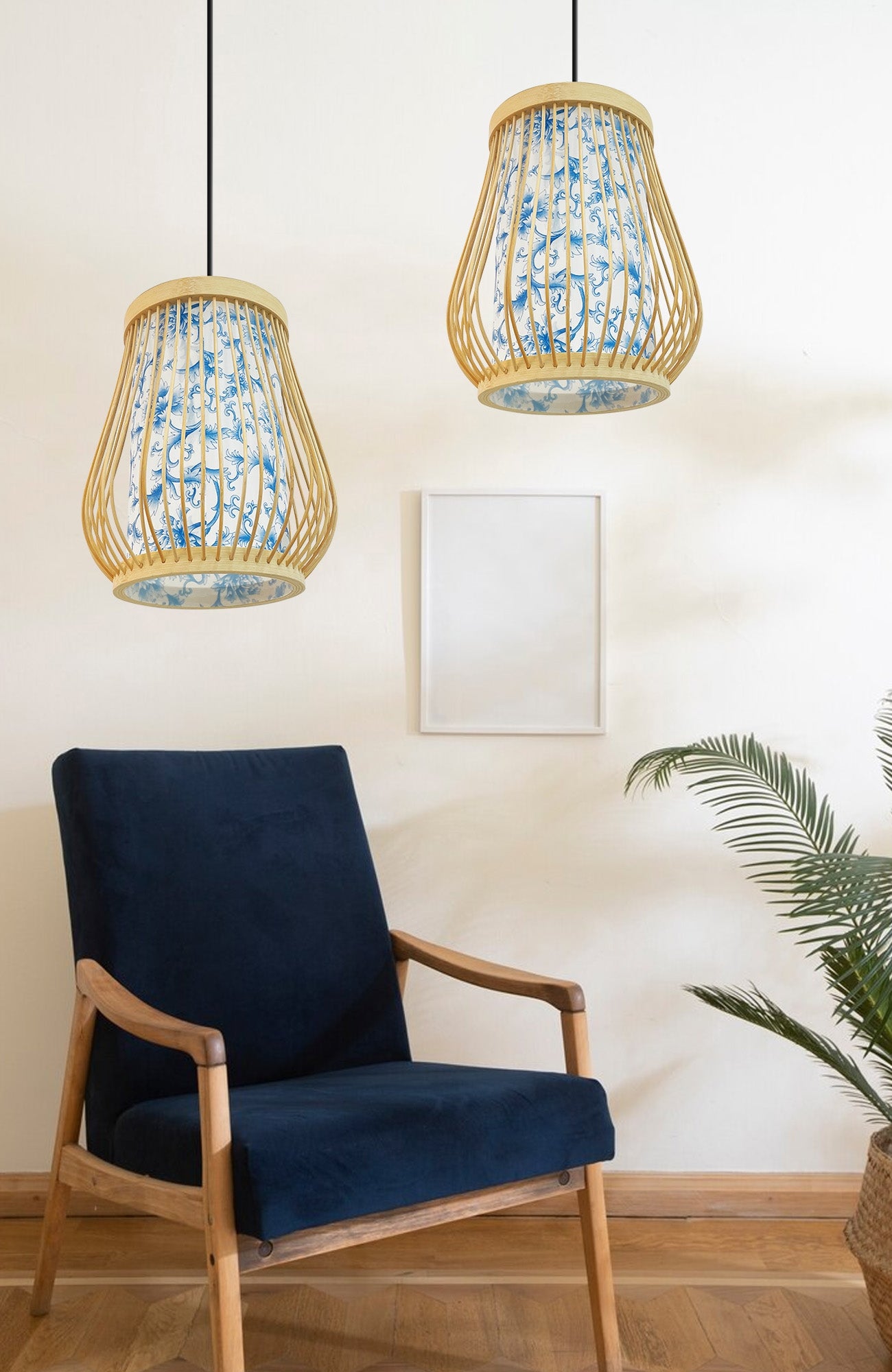 Lampa Wisząca Bambusowa APP1635-1CP  4
