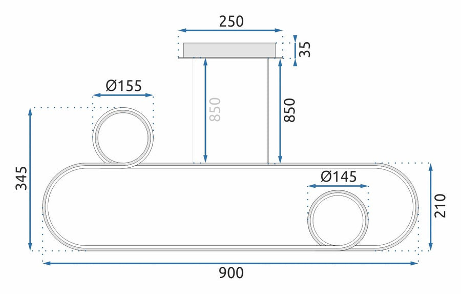 Lampa Sufitowa Wisząca LED APP810-CP CHROM + pilot