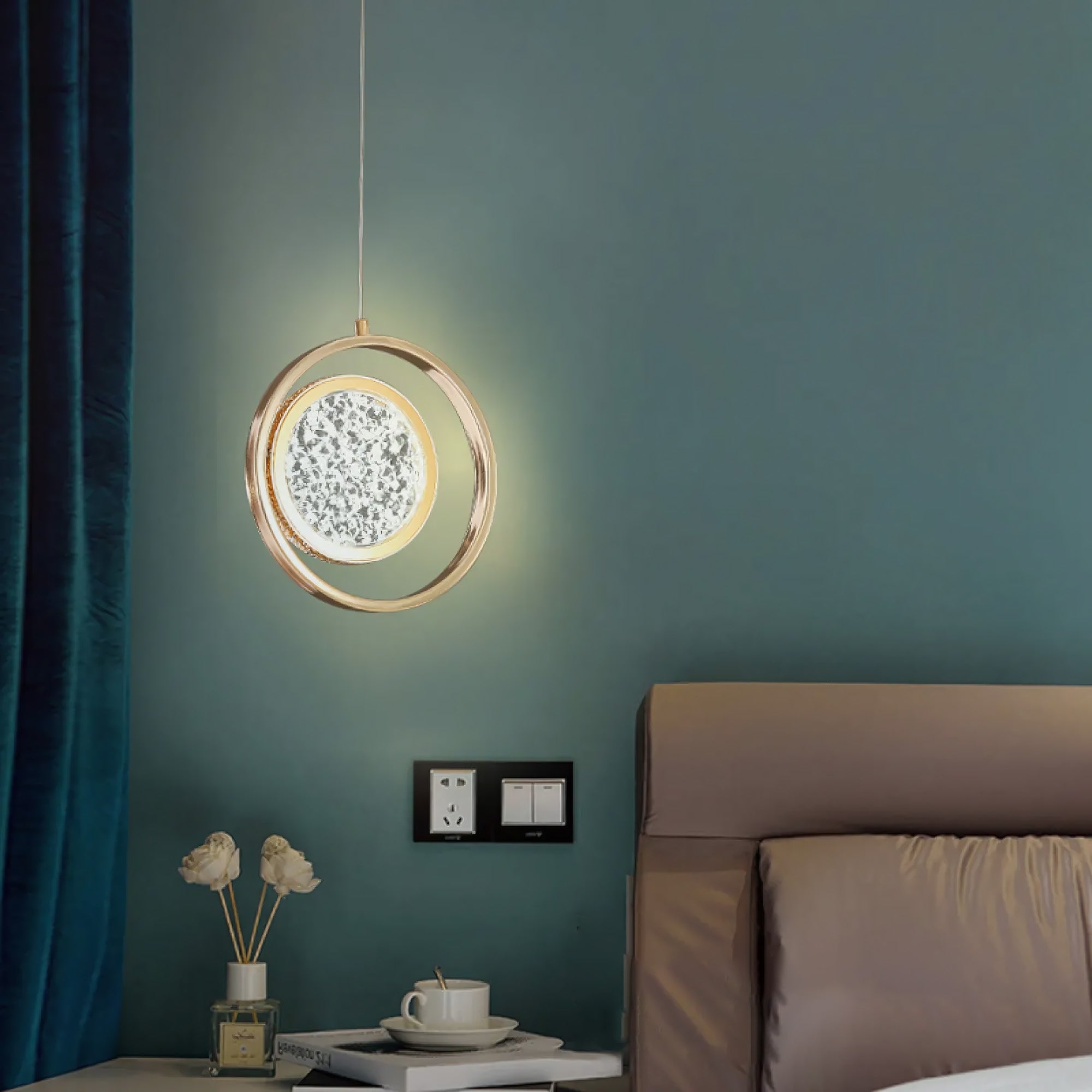 Lampa Wisząca Led Lhj106-1cp Jasne Różowe Złoto  6