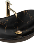 Umywalka nablatowa Rea Royal Black Marble Matt