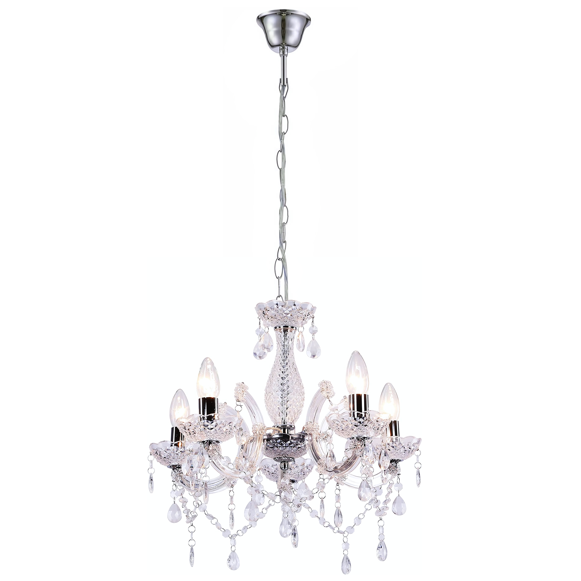 Lampa Sufitowa Wisząca Ebt004-5cp Transparent  1