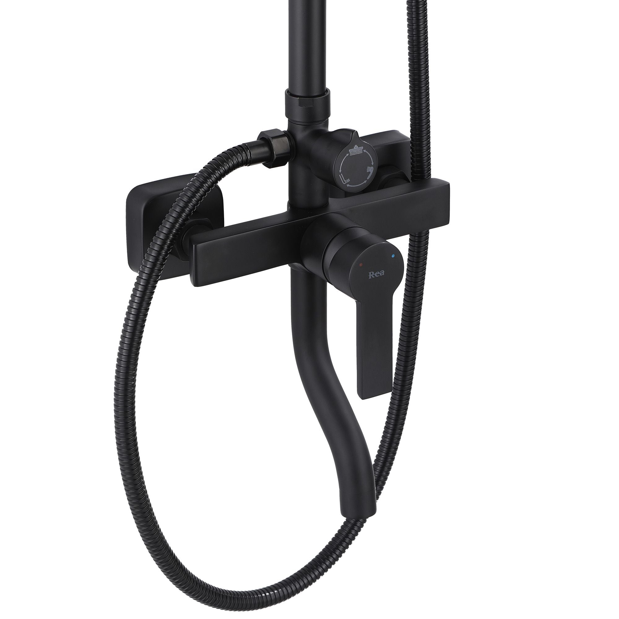 Zestaw Prysznicowy REA ARGUS CZARNY MAT BLACK MATT