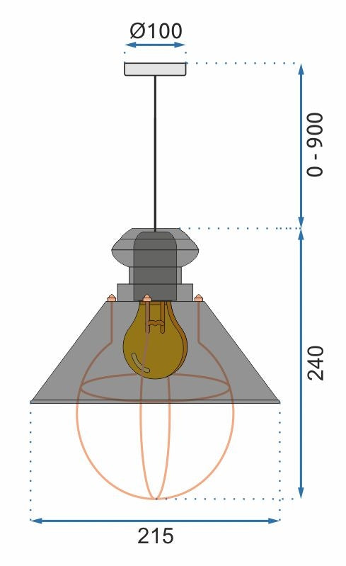 Lampa sufitowa wisząca LINZ APP103-1CP Biała  5