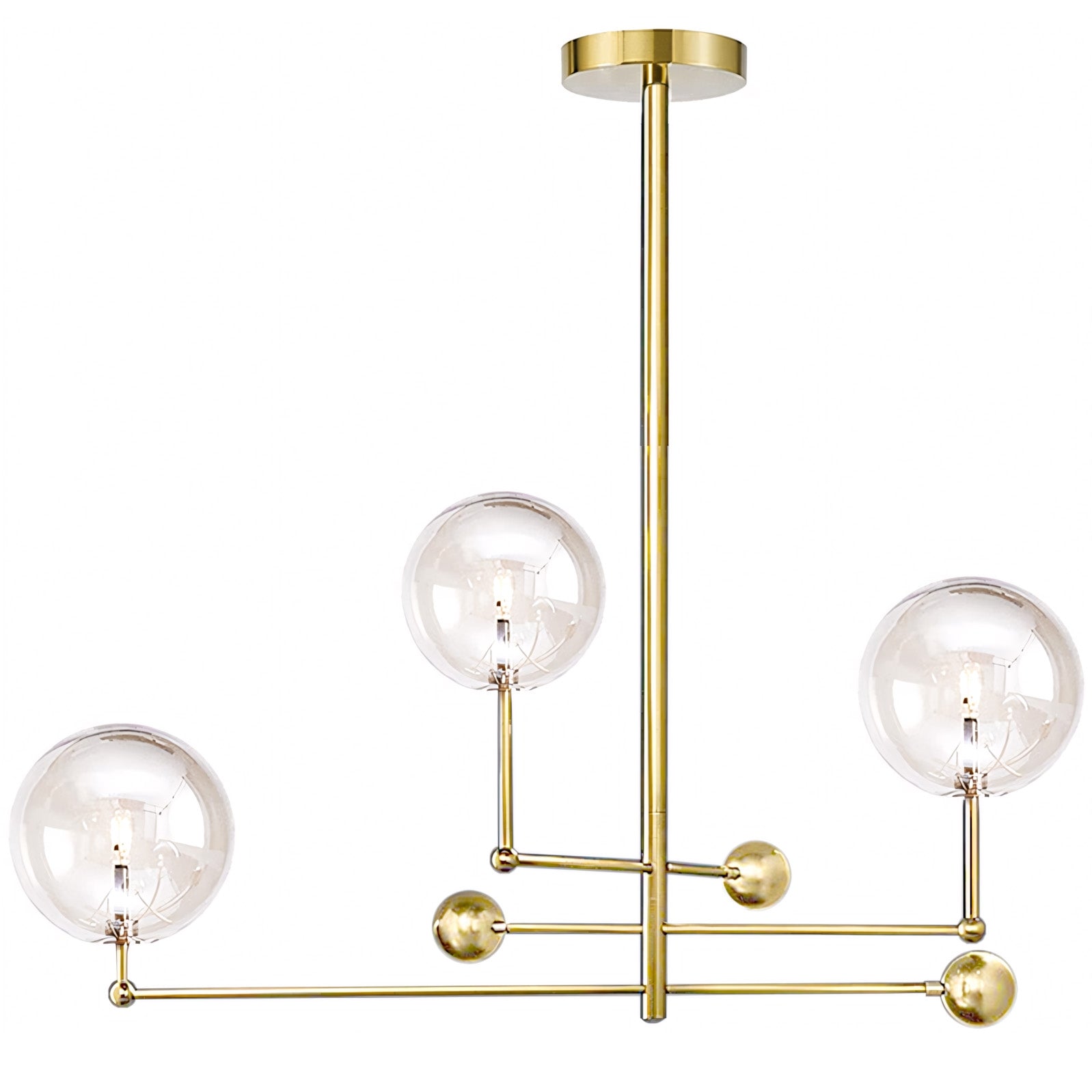Lampa Wisząca Szklane Kule 3 szt APP918-3CP Złota  1