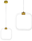 Lampa Sufitowa Wisząca Led Lhj057-cp1 Złota Szczotkowana  1