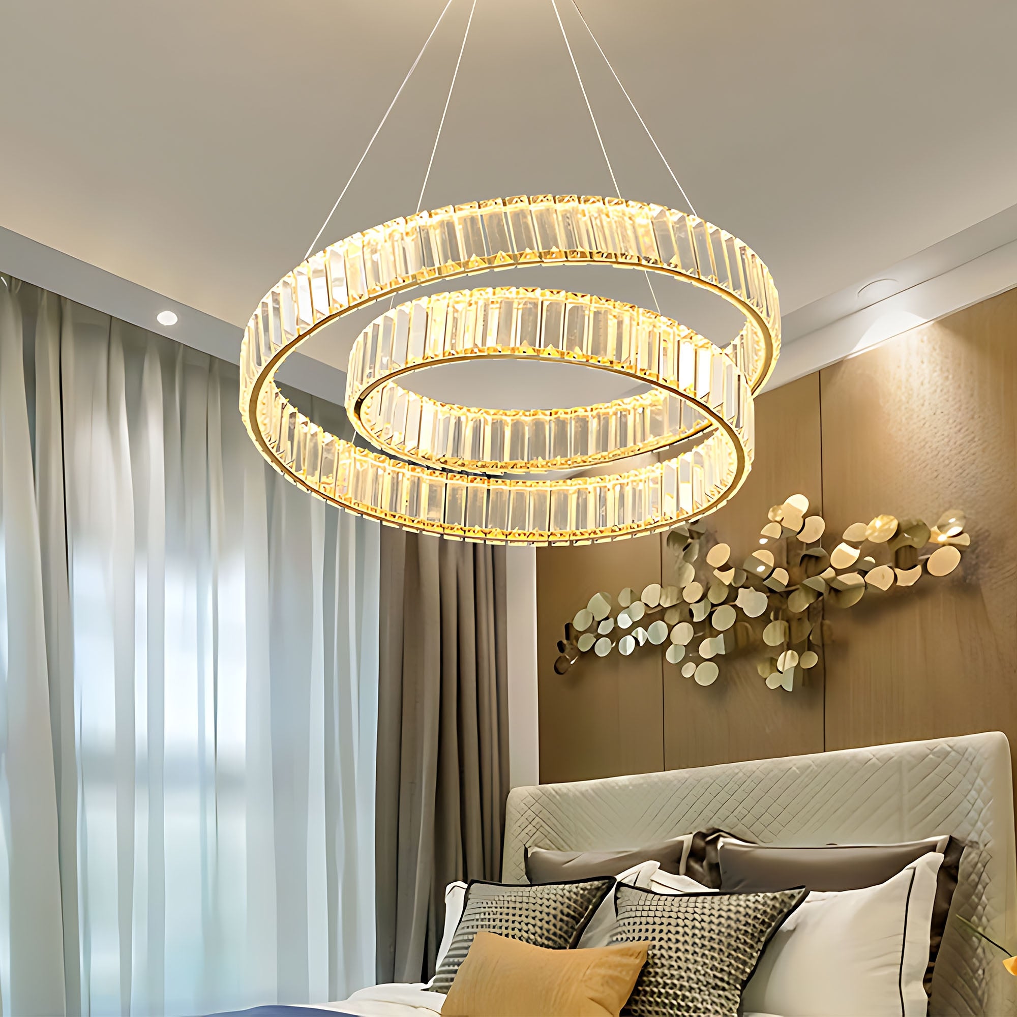 Lampa Sufitowa Wisząca Led App1767-cp Złota  6
