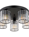 Lampa Sufitowa Kryształowa Ebt023-5c Czarna  4
