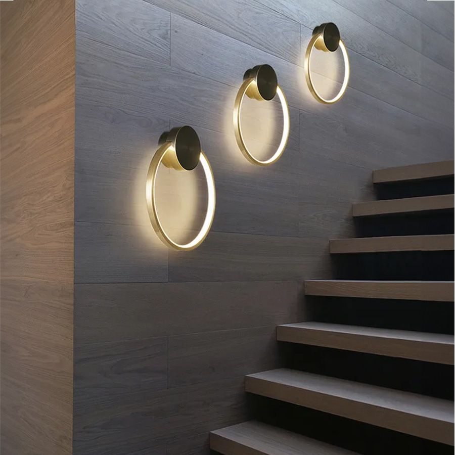 LAMPA ŚCIENNA KINKIET LED APP1385-CW OLD GOLD 30cm