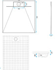 Brodzik prysznicowy Bazalt White 90x90