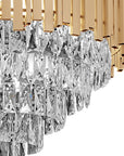 Lampa Wisząca Z Kryształami G050-cp 50cm Gold  5