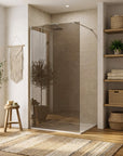 Kabina prysznicowa Walk-In Rea Flexi Brown / Chrome 90  1