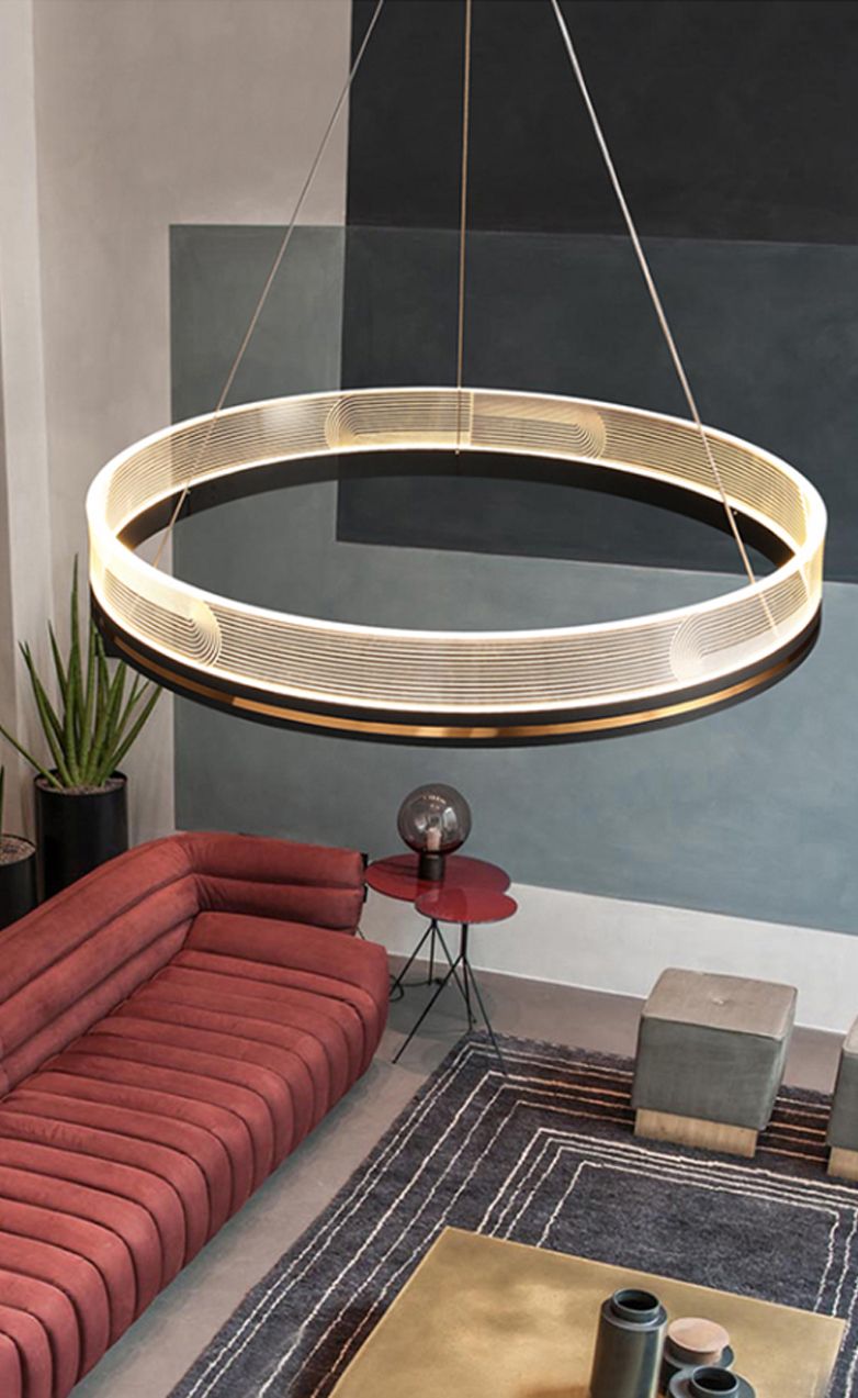 Lampa Wisząca LED APP1190-CP Złota 60cm