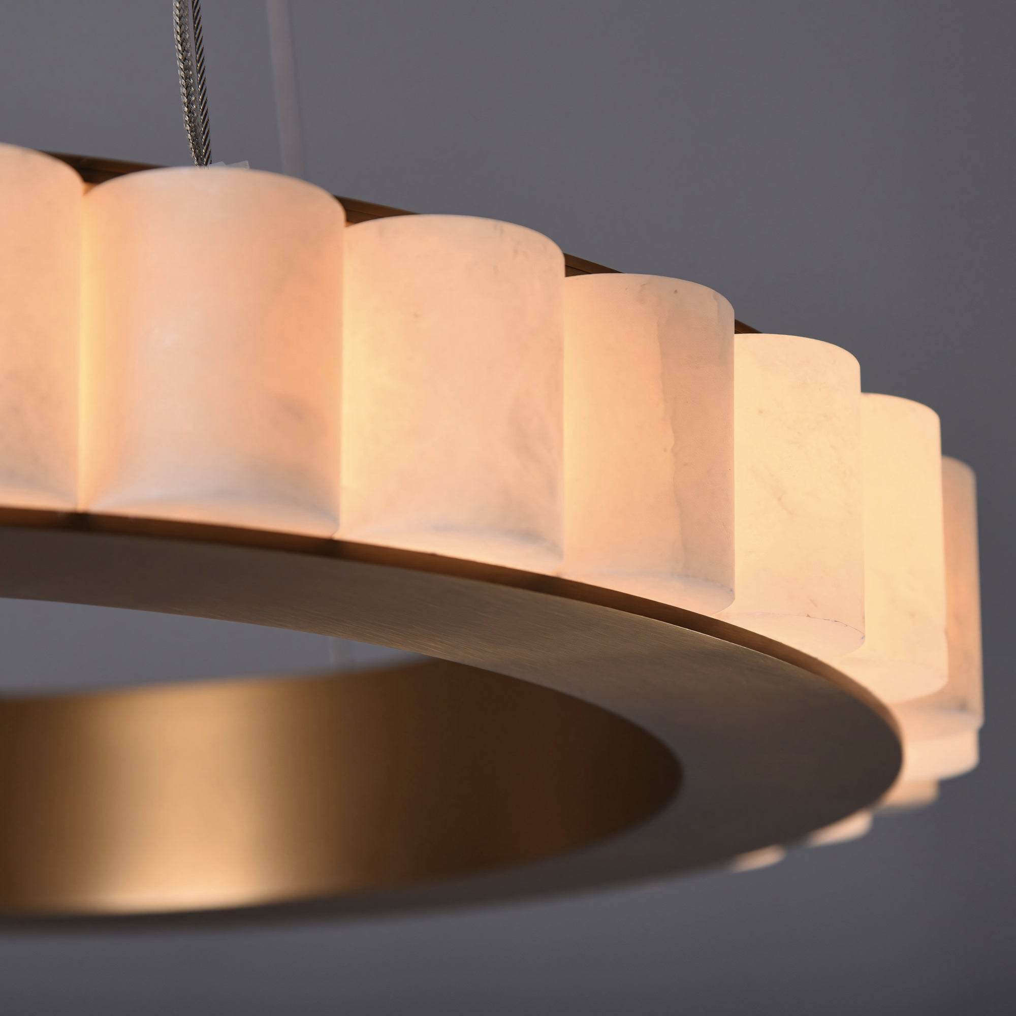 LAMPA SUFITOWA WISZĄCA LED APP1801-CP Brush Gold  7