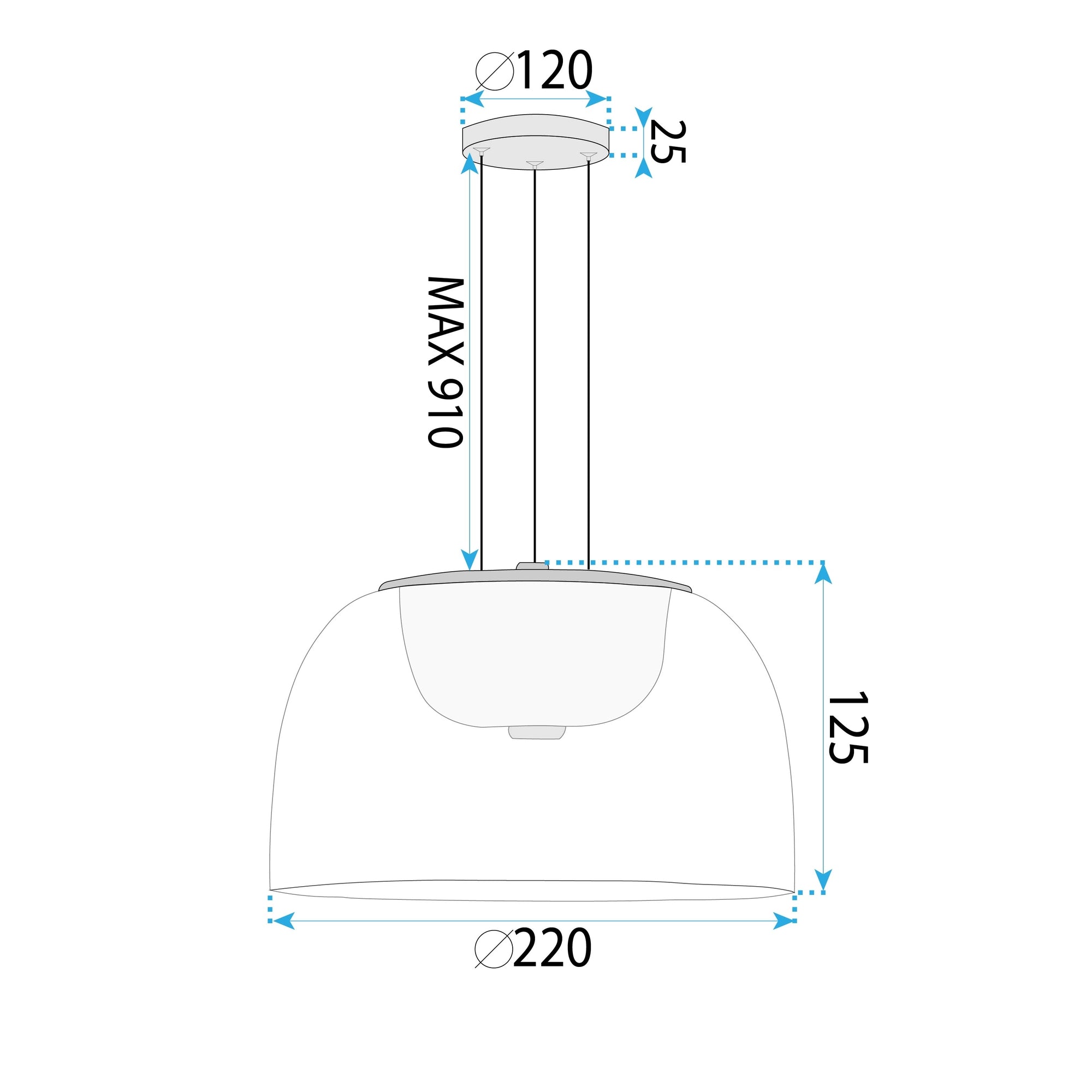 Lampa Wisząca Led APP1690-1PC B Złota  8