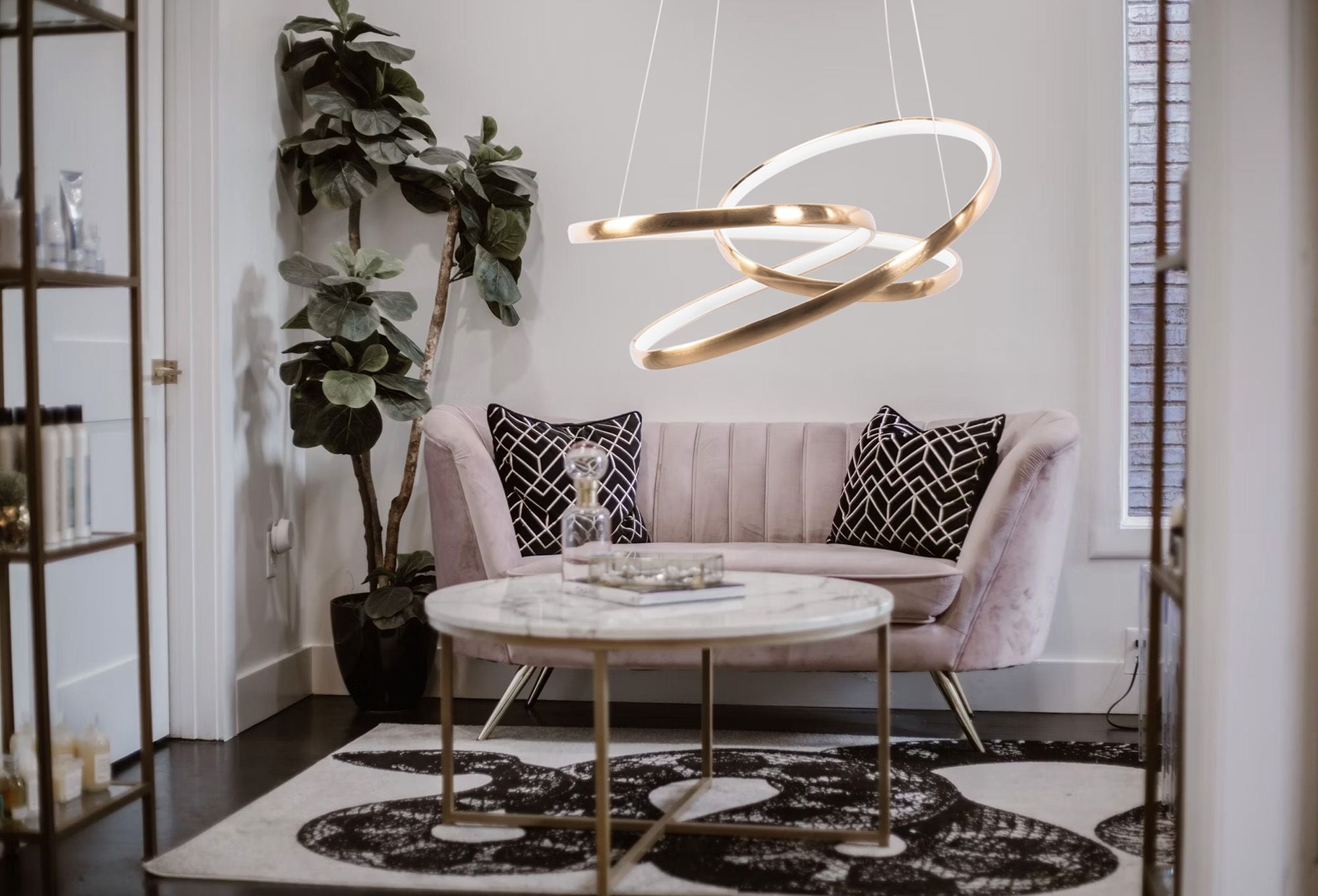 Lampa Wisząca Led G005-cp Złota  9