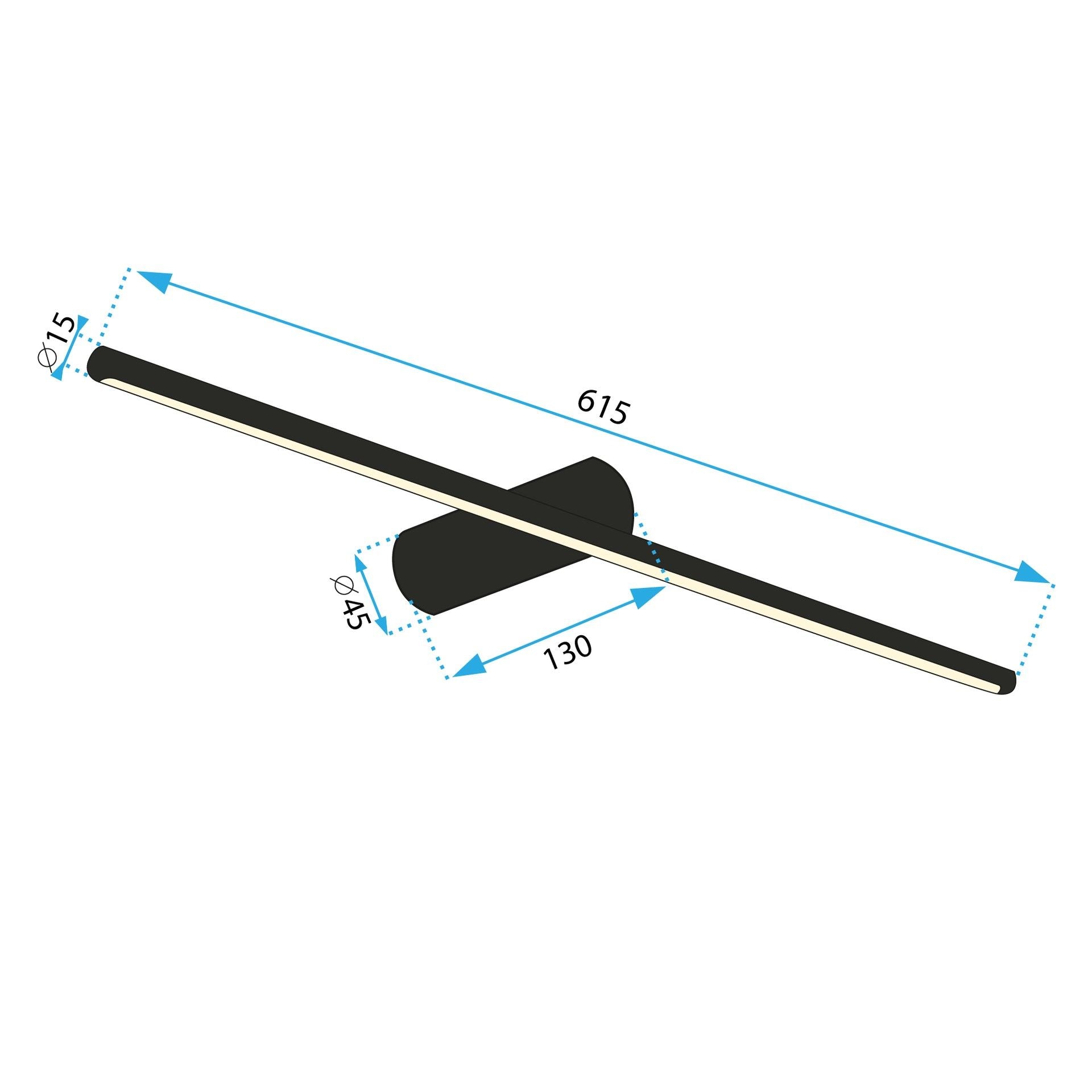 KINKIET ŁAZIENKOWY LED 60CM APP1345-W GOLD