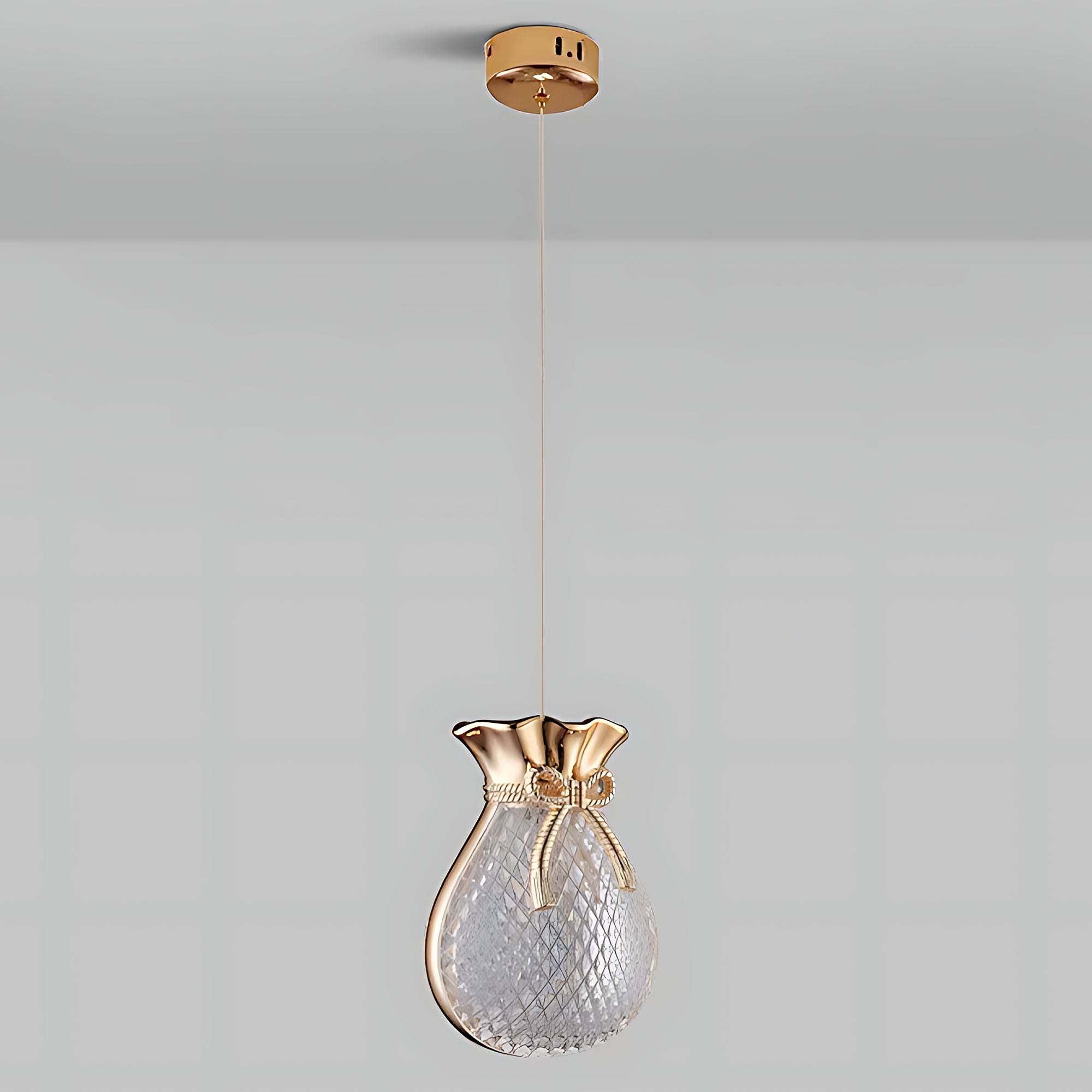 Lampa Sufitowa Wisząca Lhj107-1cp Jasne Różowe Złoto  6