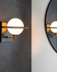 LAMPA ŚCIENNA KINKIET APP1300-1W Czarno Złota  9