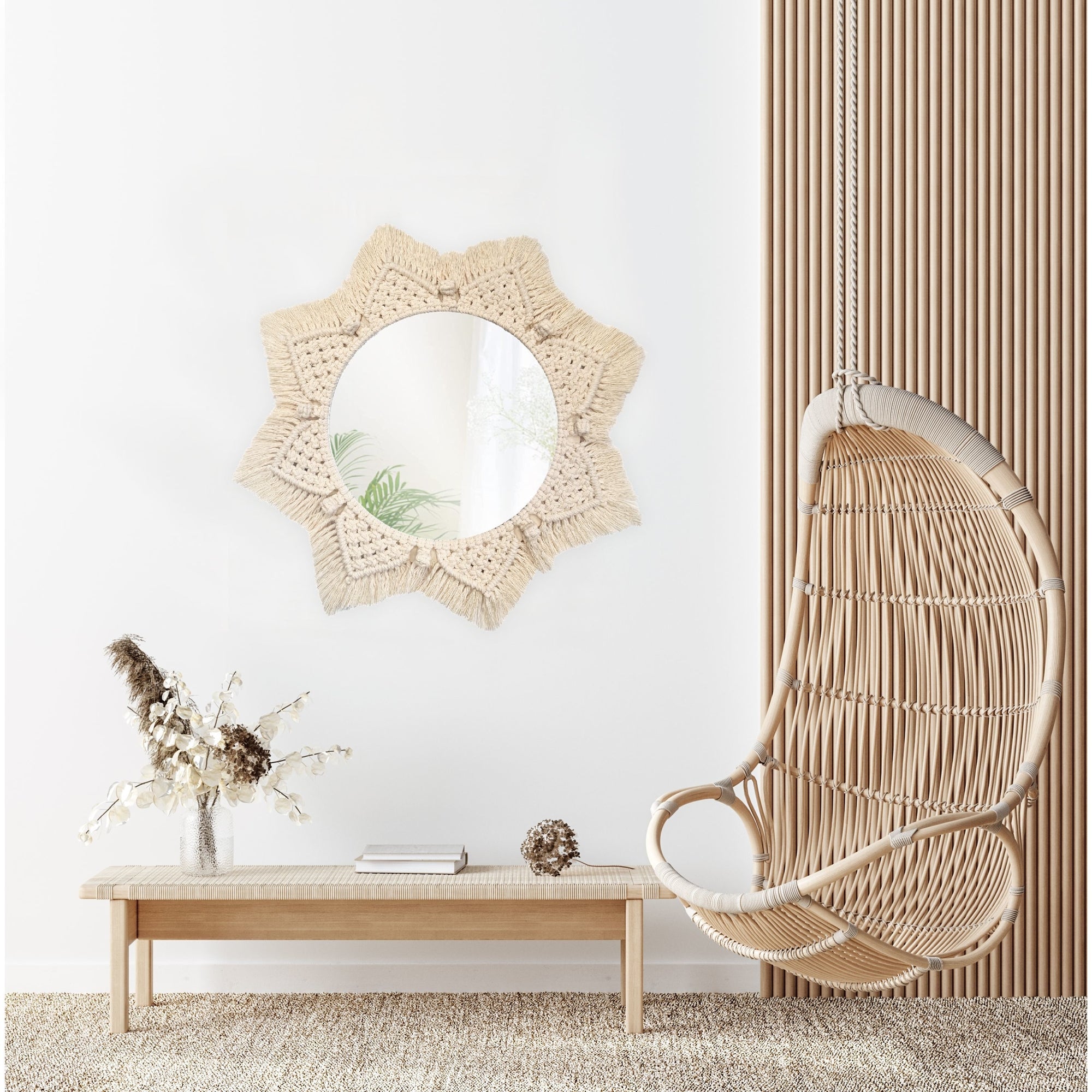 Lustro Ścienne Boho 53cm 322048  7