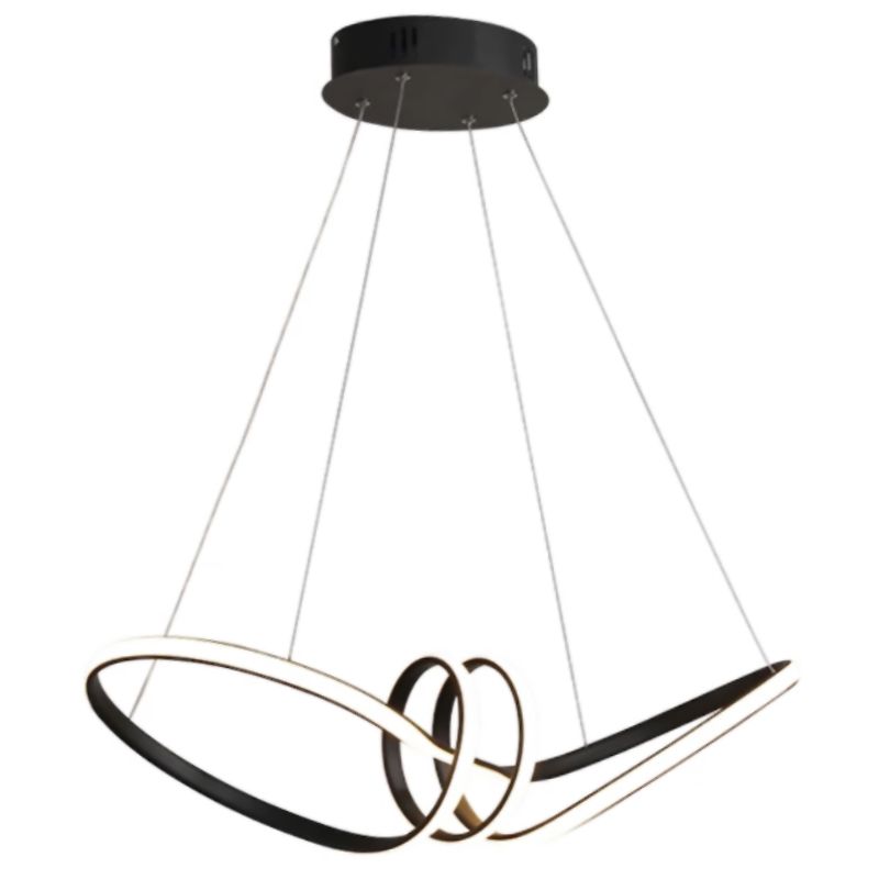 Lampa sufitowa nowoczesna LED + PILOT APP823-CP Czarna