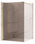 Kabina prysznicowa Walk-In Rea Flexi Brown / Brush Gold 120  2