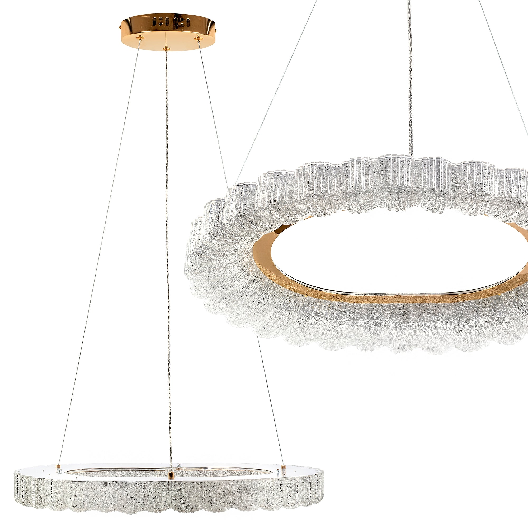 Lampa Wisząca Led Ms019-cp Różowe Złoto 60cm  1