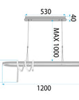Lampa Wisząca Led Lhj040-cp 120 Cm Czarna  10