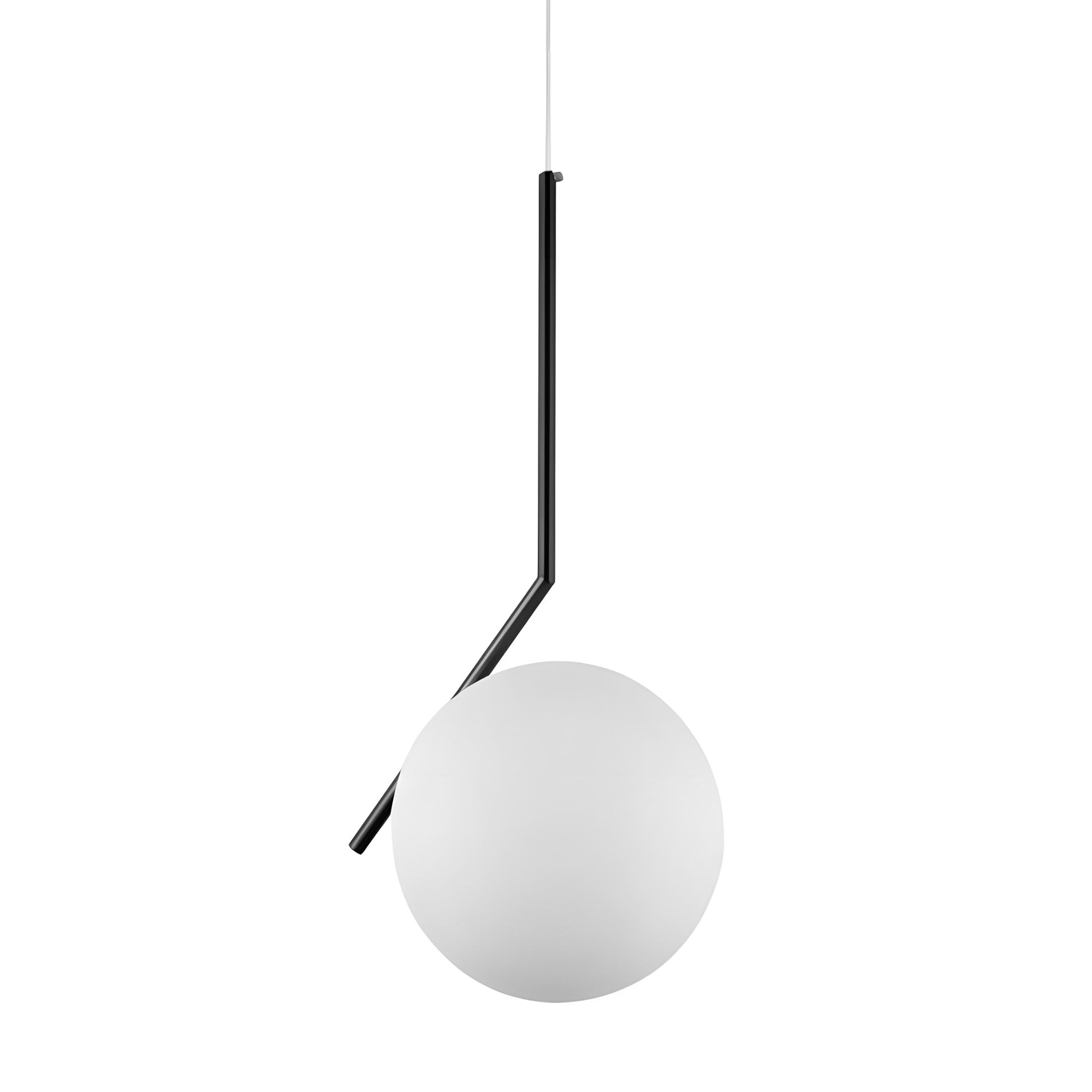 Lampa Sufitowa Wisząca Szklana Kula  G107-1W Czarna Biała  4
