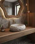 Umywalka nablatowa Rea Mika Beige  1