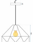 Lampa Sufitowa Wisząca Metalowa APP237-1CP Biała  9