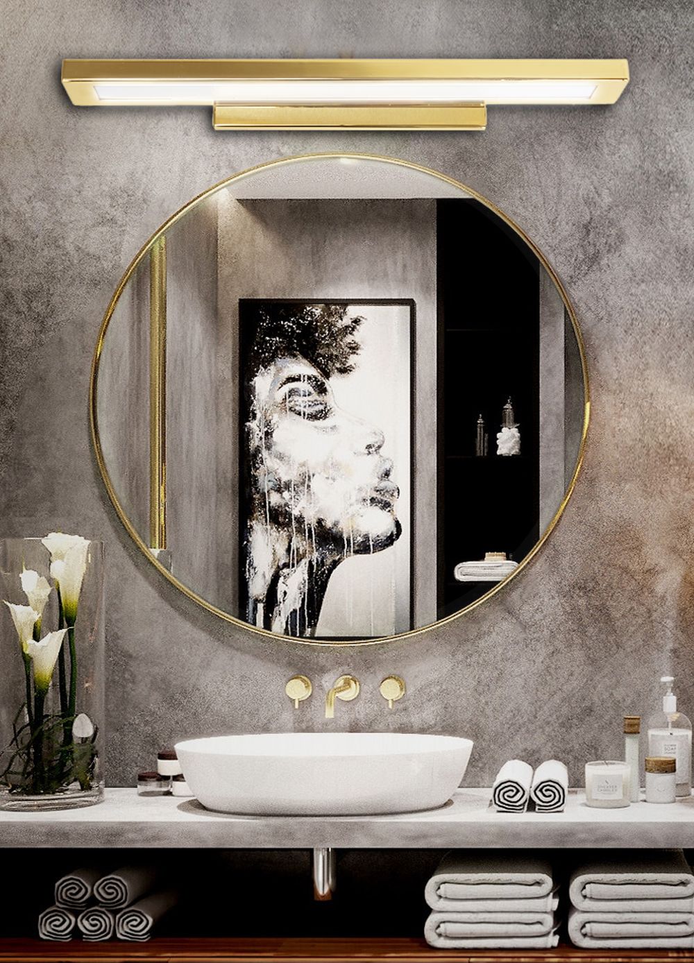 Kinkiet LED Gold 80cm APP838-1W
