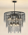 Lampa kryształowa wisząca APP1314-CP Czarna