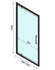 Kabina Prysznicowa Przyścienna Rea Rapid Swing Black 100x100