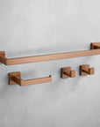 Zestaw Akcesoriów Łazienkowych Rio Miedź Szczotkowana 4 Elementy  1
