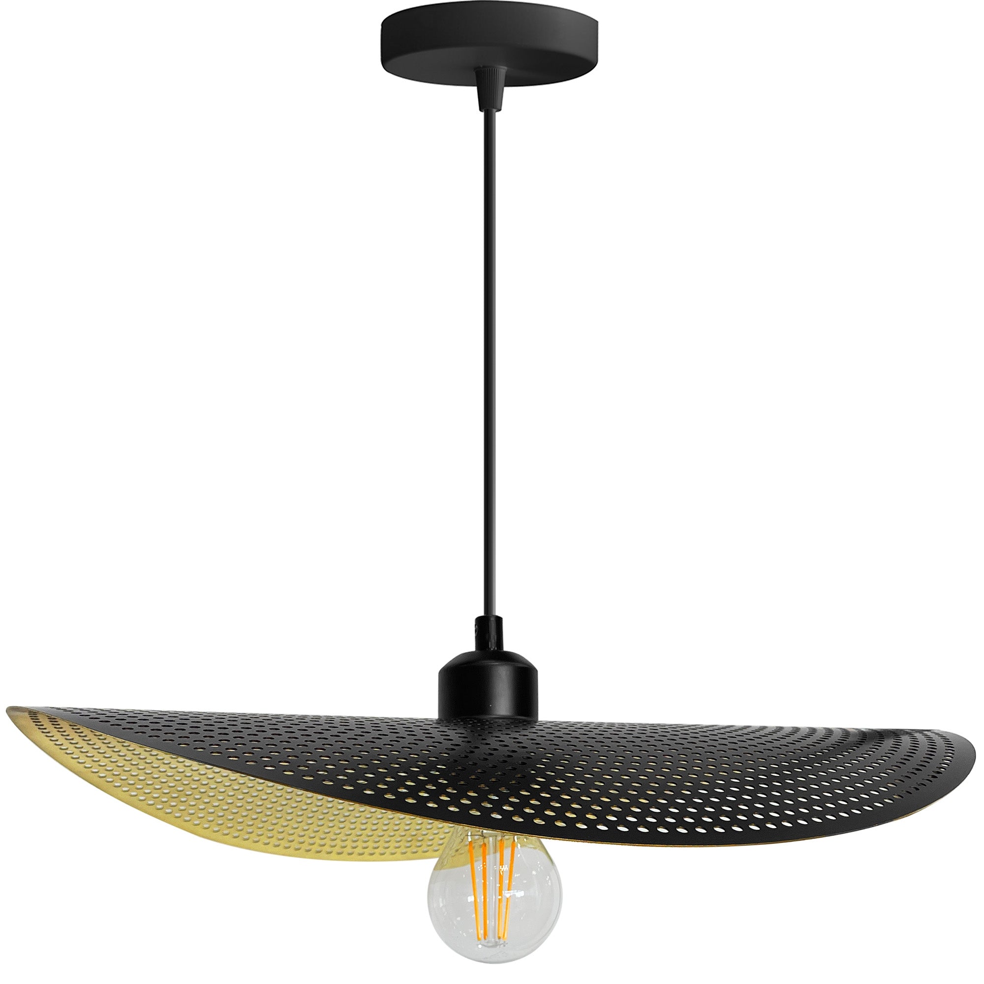 LAMPA SUFITOWA WISZĄCA APP1469-1CP czarno/złota  1