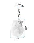 LAMPA SUFITOWA WISZĄCA WHITE BEAR APP1597-1CP  10