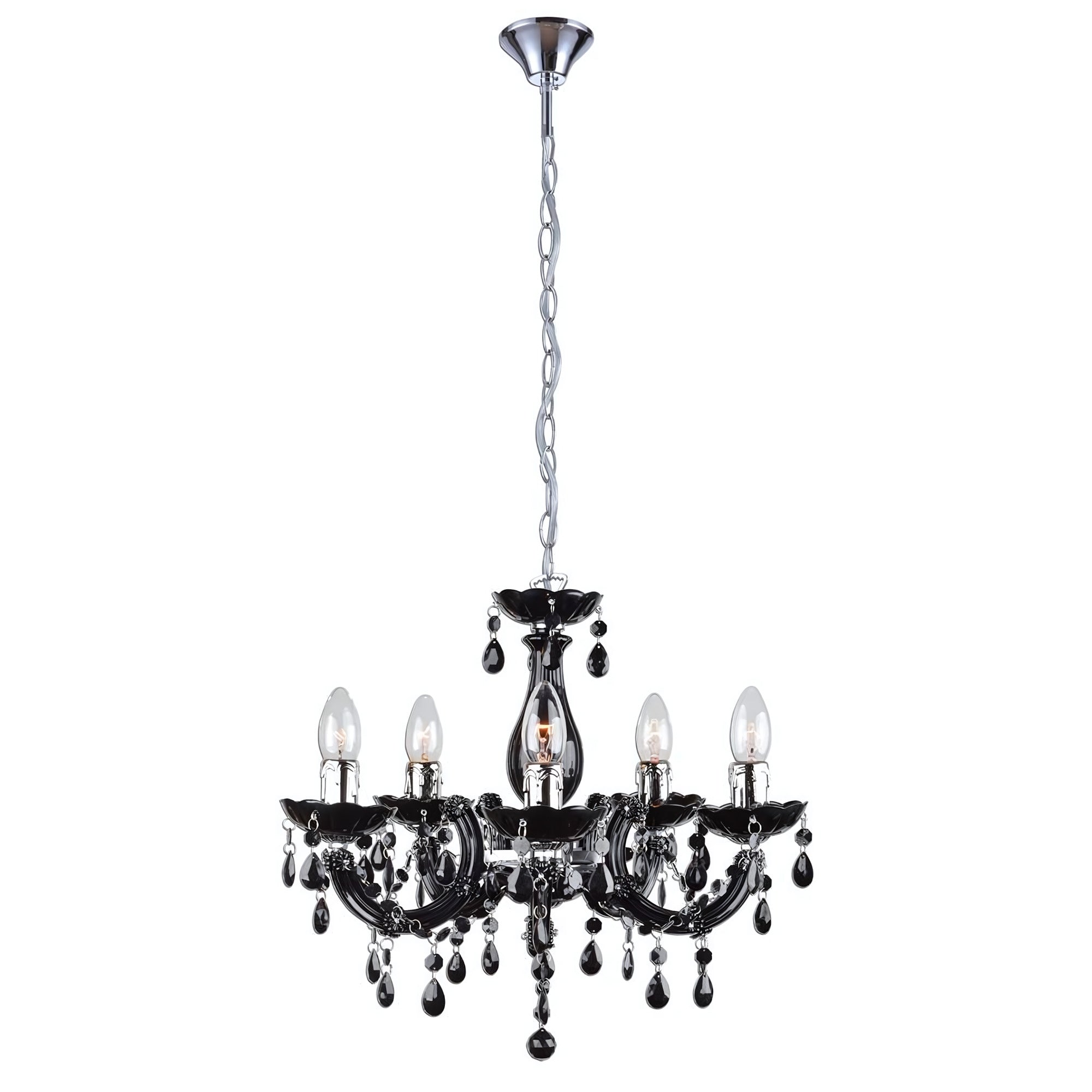 Lampa Sufitowa Wisząca Ebt002-5cp Black  1