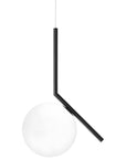 Lampa Sufitowa Wisząca Szklana Kula  G107-1W Czarna Biała  2