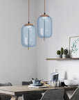 Lampa LED Sufitowa Wisząca Szklana APP443-CP Niebieska  6