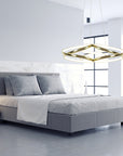 Lampa sufitowa nowoczesna LED + PILOT APP794-CP Flat  Złota  4