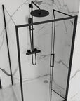 Kabina Prysznicowa Narożna Rapid Fold Black 100x80
