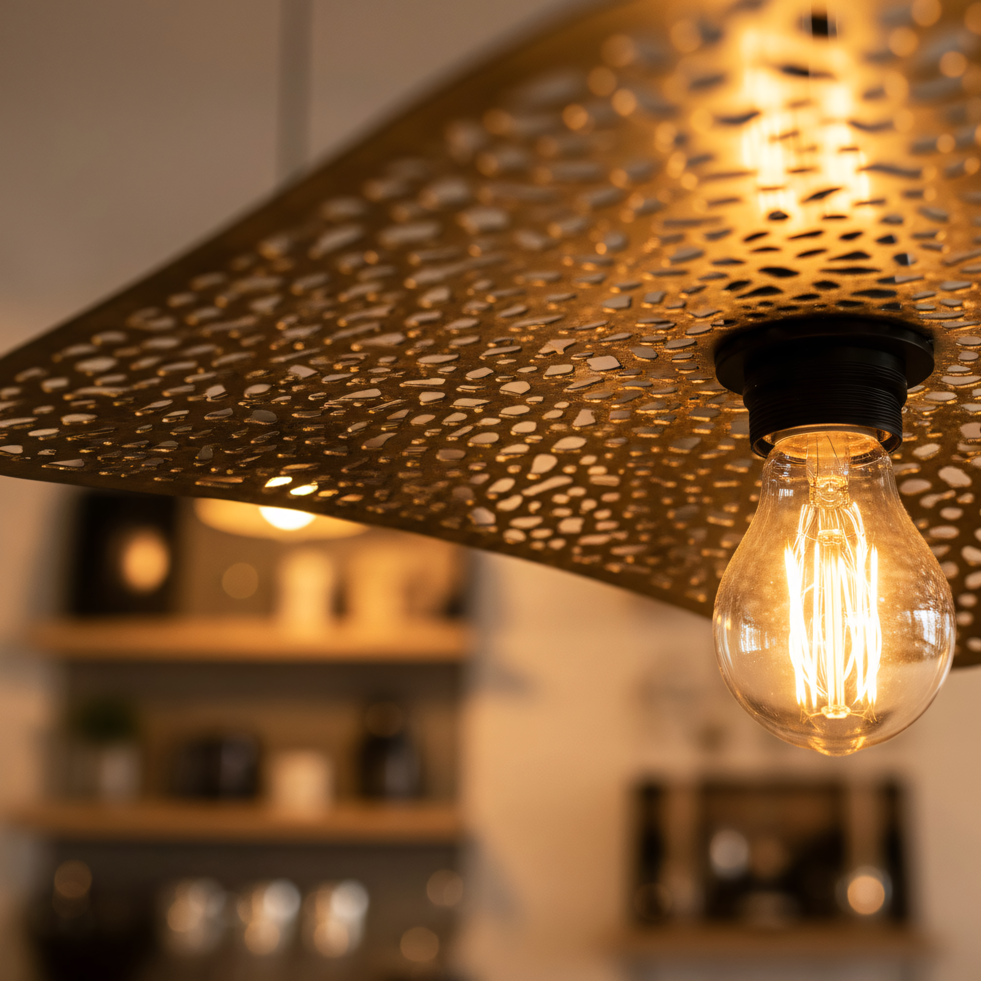 LAMPA SUFITOWA WISZĄCA APP1468-1CP czarna/stare złoto  7
